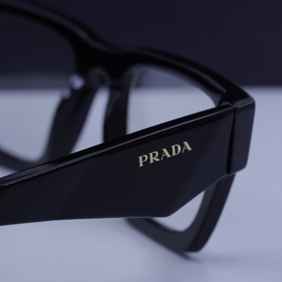 Prada PRA06S 16K08N Square Sunglasses – Black\\Clear Blue Light Filter main image 2